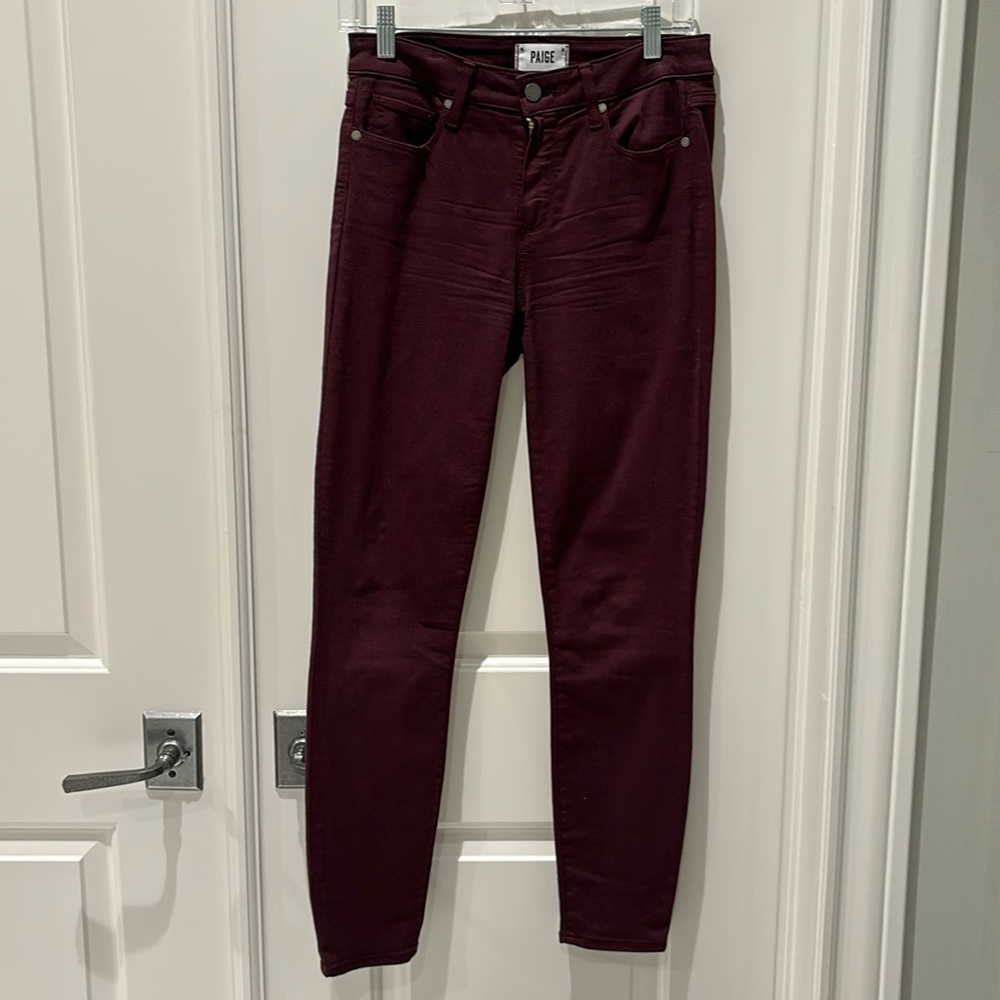 PAIGE Jeans- Verdugo Ankle in Burgundy